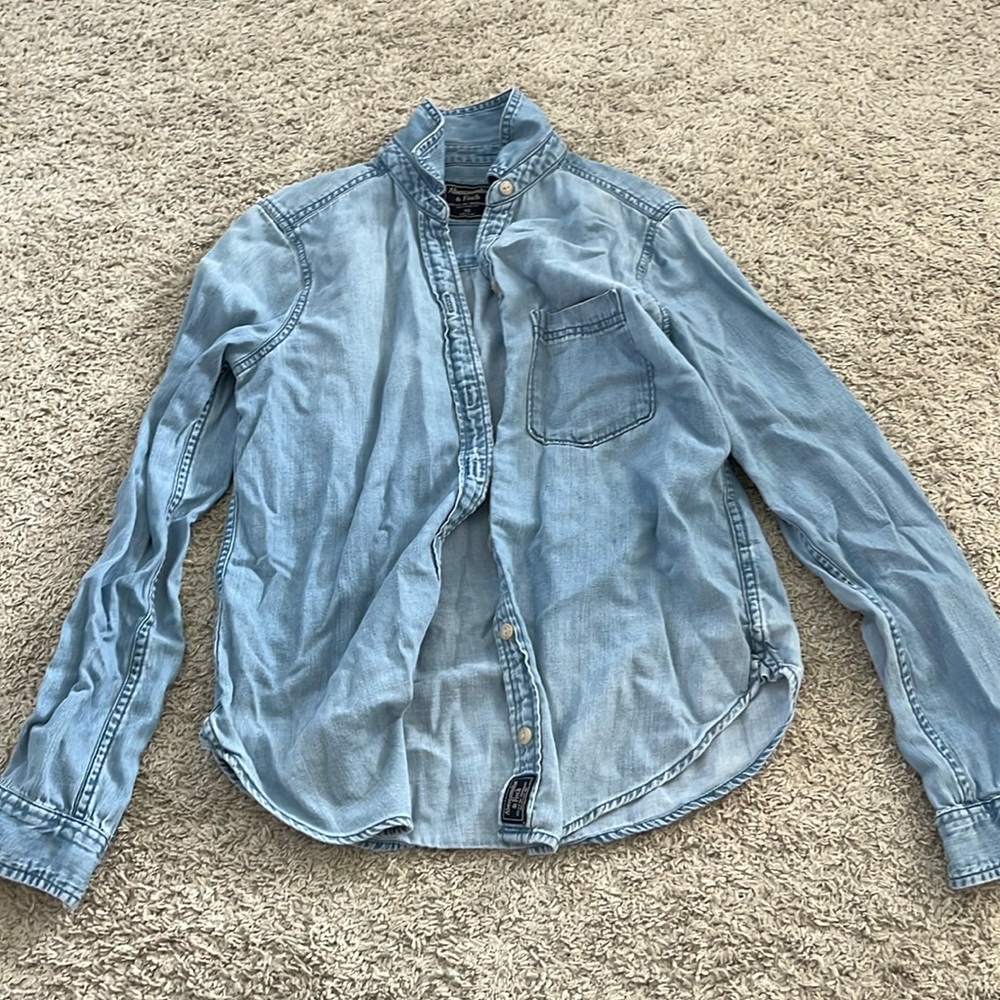 A&F denim button down